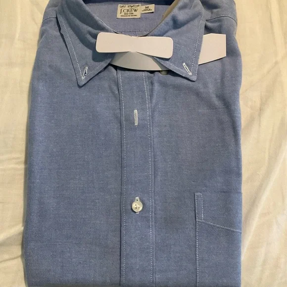 J. Crew Men's Blue Button-Down Broken-In Button-Down Oxford Shirt Size M - Picture 3 of 4